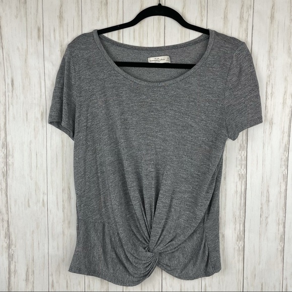 Abercrombie and Fitch gray knotted tee - Picture 1 of 4